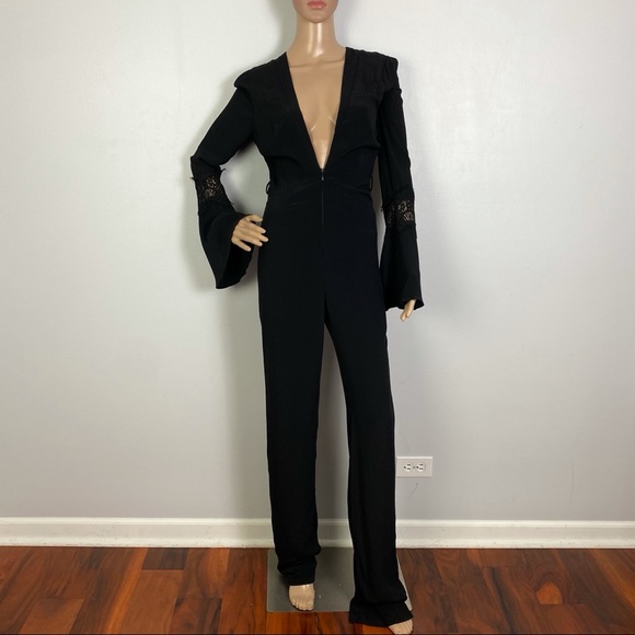 STONE COLD FOX BLACK LONG SLEEVE JUMPSUIT - Picture 2 of 8